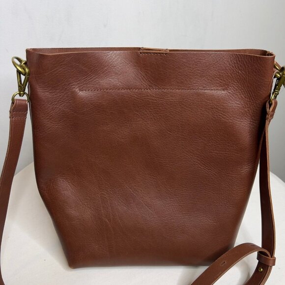 Madewell Brown Leather Bucket Bag - Picture 7 of 15